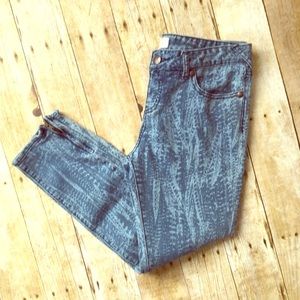 Free People-Feather Print-Jeans